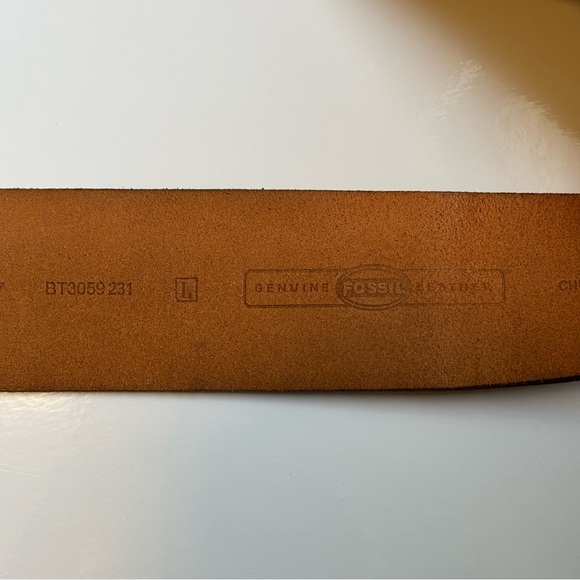 Fossil Genuine Leather Wide Belt - Size: L - Picture 6 of 6